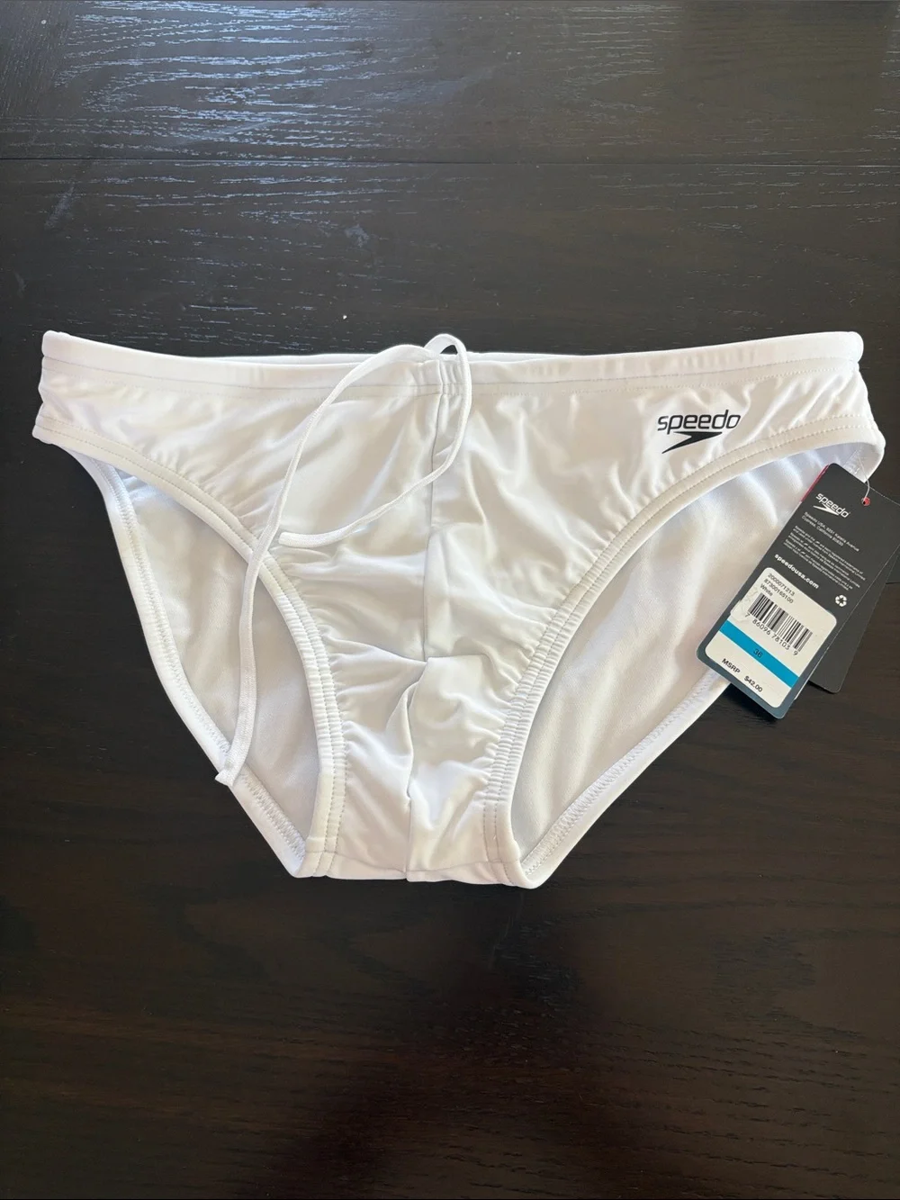 Speedo Men's White Training Swim Brief